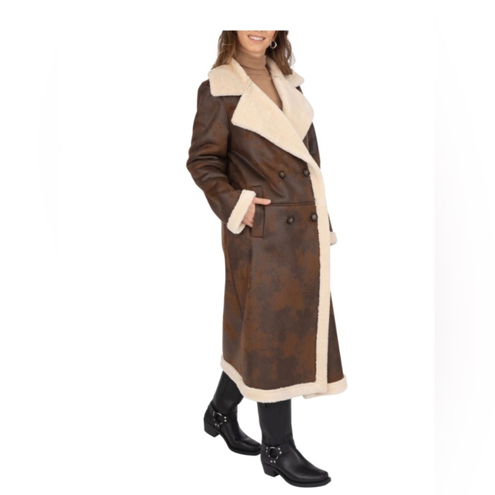 Frye faux shearling coat W XL